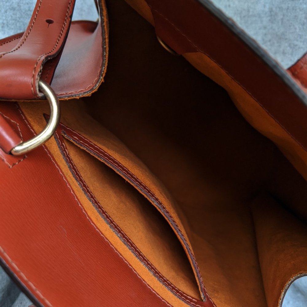 Louis Vuitton Epi Leather Brown Cluny Bucket Bag - Picture 8 of 8